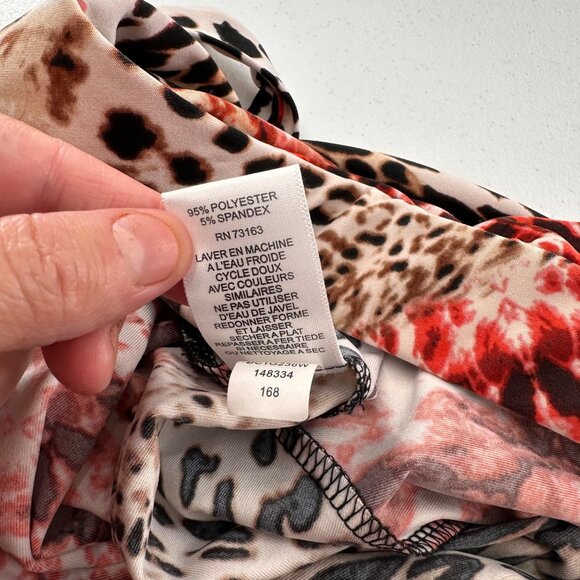 Melissa Paige Woman's Leopard Print Maxi Skirt 2X Polyester Spandex Blend - Picture 7 of 7